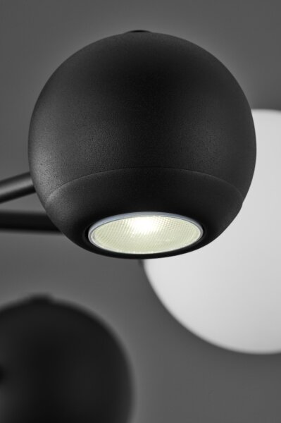 Jupiter 1997 - Luster na tyči MOKA 3xGU10/10W/230V + 3xG9/10W/230V čierna/biela