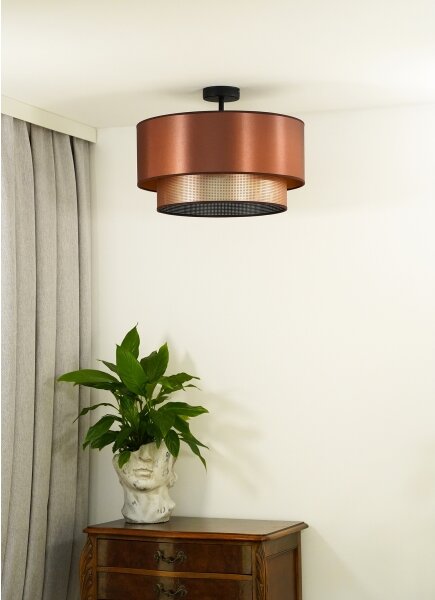 Duolla - Prisadený luster COPPER SHINY 1xE27/15W/230V pr. 45 cm medená