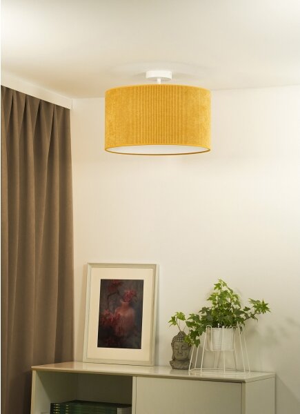 Duolla - Prisadený luster CORDUROY 1xE27/15W/230V pr. 40 cm žltá