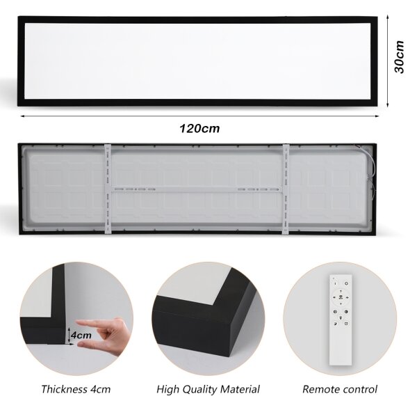 Brilagi-LED Stmievateľné kúpeľňové svietidlo FRAME SMART LED/50W/230V IP44 čierna+DO
