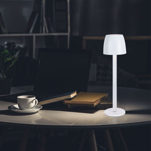 LED stmievateľná nabíjacia stolná lampa LED/3W/5V 3000K čierna