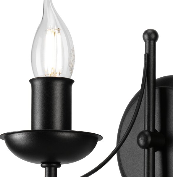 Nástenná lampa DONATO 1xE14/40W/230V čierna
