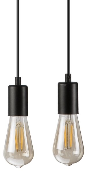 Luster na lanku CORTINA 2xE27/15W/230V + 2xG9/5W/230V čierna/dub