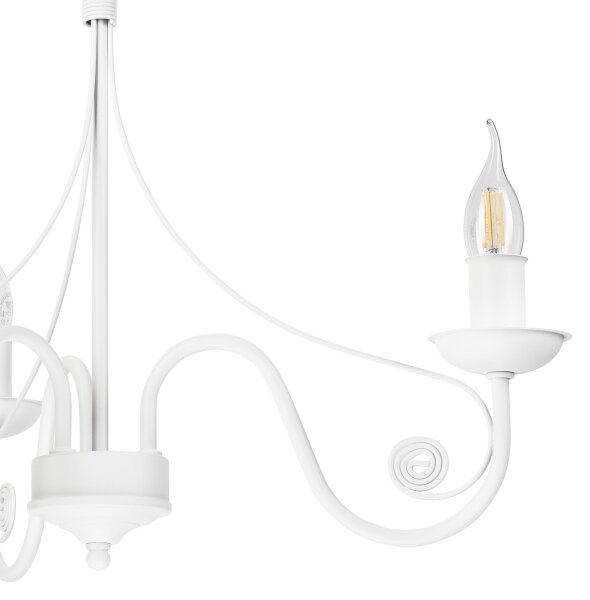 Luster na reťazi DONATO 3xE14/40W/230V biela