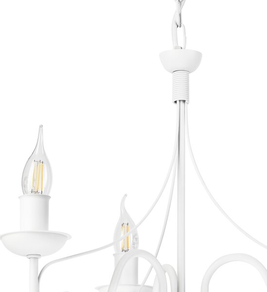 Luster na reťazi DONATO 3xE14/40W/230V biela