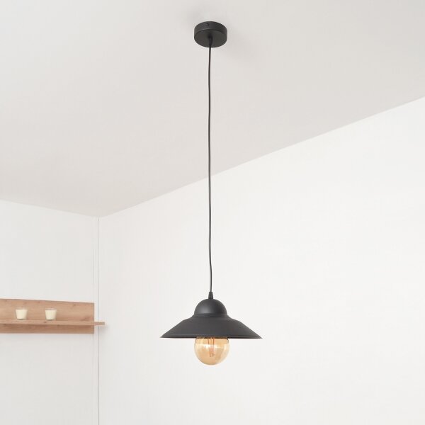 Luster na lanku SORAPIS 1xE27/15W/230V čierna