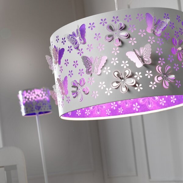 ONLI - Detský luster TITILLA 1xE27/22W/230V fialová/biela