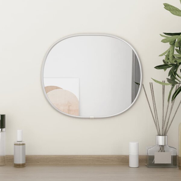 Nástenné zrkadlo strieborné 30x25 cm