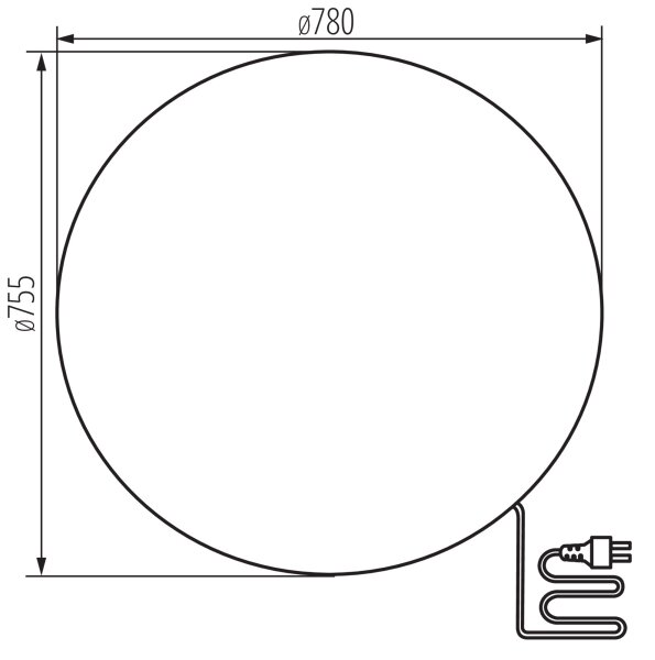 Kanlux 36594 - Vonkajšia lampa STONO 1xE27/25W/230V pr. 78 cm IP65