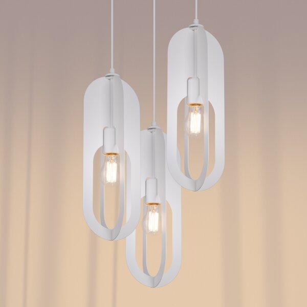 Sollux SL.1361 - Luster na lanku NICUS 3xE27/15W/230V biela