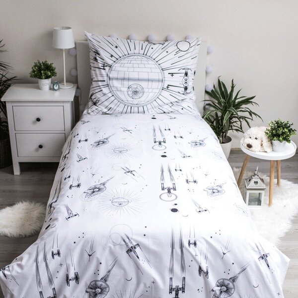 Bavlnené detské obliečky so svietiacim efektom na jednolôžko 140x200 cm Star Wars – Jerry Fabrics