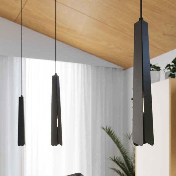 Sollux SL.1400 - Luster na lanku PRYSM 1xG9/8W/230V čierna