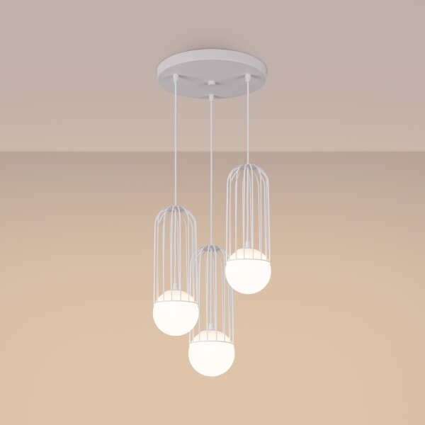Sollux SL.1335 - Luster na lanku BRINA 3xG9/8W/230V biela
