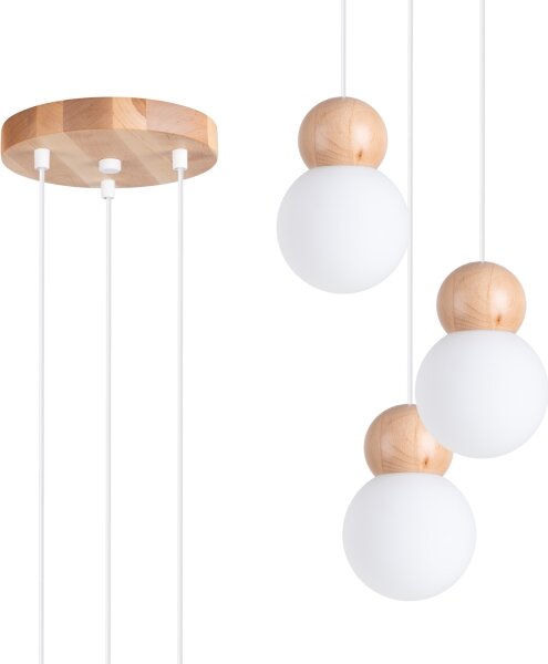Sollux SL.1391 - Luster na lanku PEKKA 3xG9/8W/230V biela