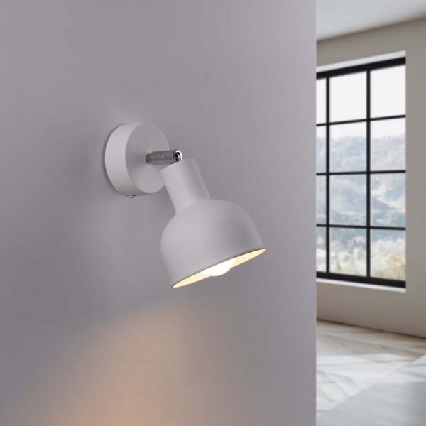 Sollux SL.1313 - Nástenné bodové svietidlo ELBA 1xE27/15W/230V biela