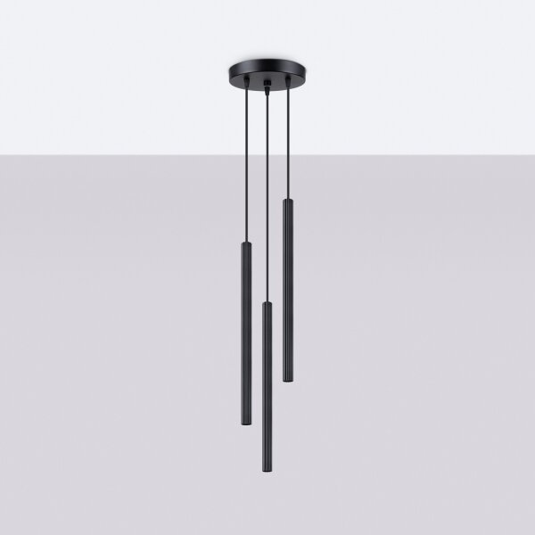 Sollux SL.1341 - Luster na lanku ARCHE 3xG9/8W/230V čierna