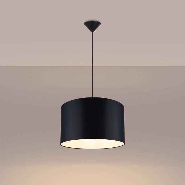 Sollux SL.1406 - Luster na lanku NOVA 1xE27/15W/230V pr. 40 cm čierna