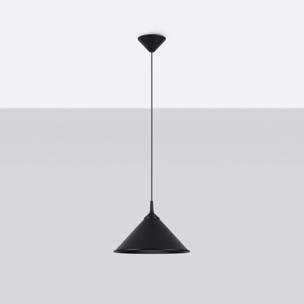 Sollux SL.1326 - Luster na lanku ZUMA 1xE27/15W/230V pr. 30 cm čierna