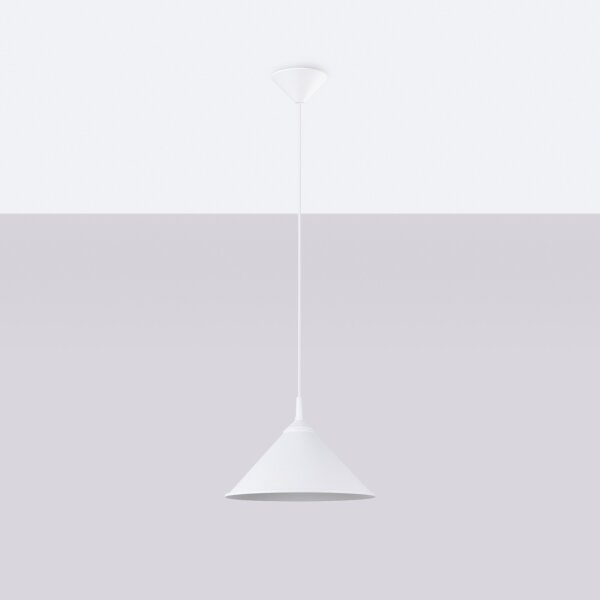 Sollux SL.1325 - Luster na lanku ZUMA 1xE27/15W/230V pr. 30 cm biela