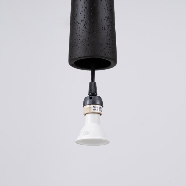 Sollux SL.1355 - Luster na lanku ELECTRA 1xGU10/10W/230V betón/čierna