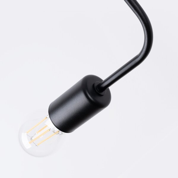 Sollux SL.1447 - Prisadený luster VECTOR 6xE27/15W/230V čierna
