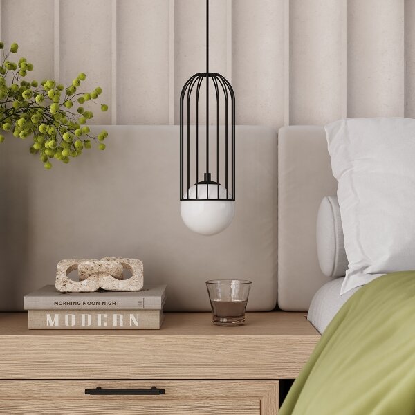 Sollux SL.1332 - Luster na lanku BRINA 1xG9/8W/230V čierna
