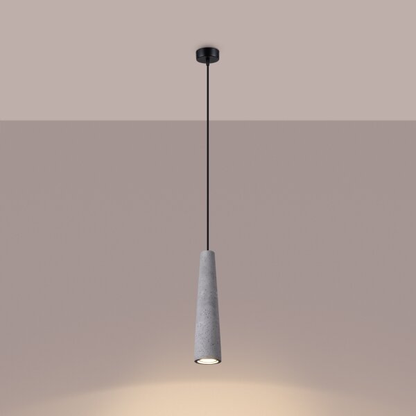 Sollux SL.1347 - Luster na lanku ELECTRA 1xGU10/10W/230V betón/šedá