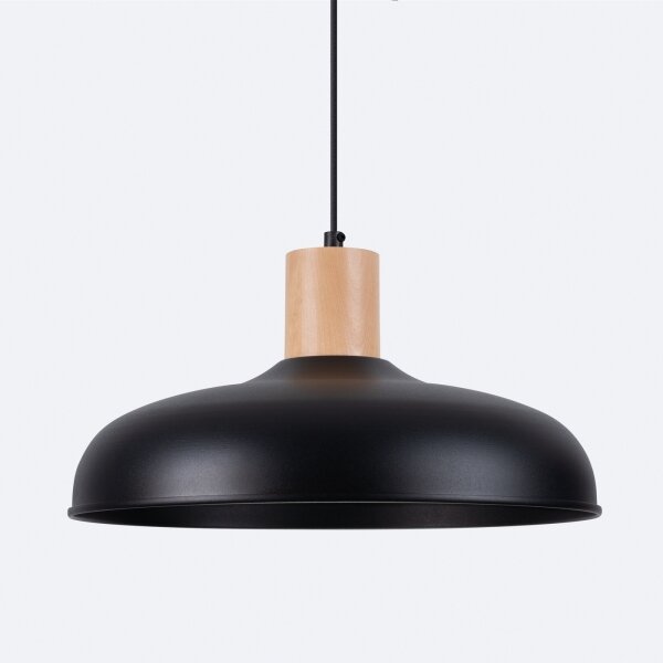 Sollux SL.1324 - Luster na lanku INDY 1xE27/15W/230V pr. 38 cm čierna