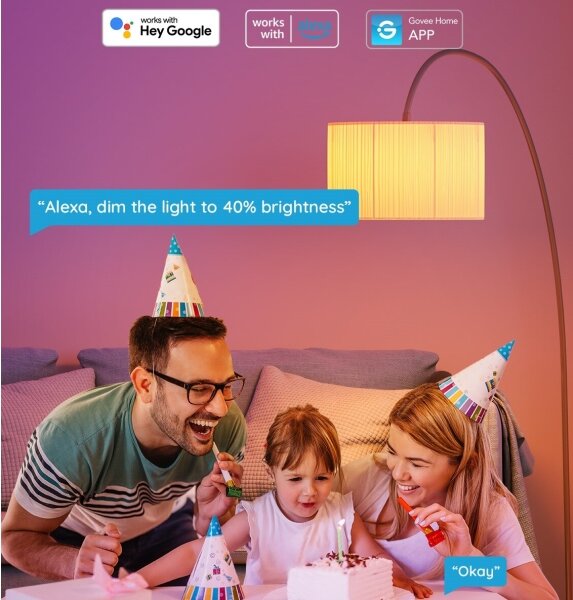 Govee - LED RGBWW Stmievateľná žiarovka Smart E27/9W/230V 2700-6500K Wi-Fi