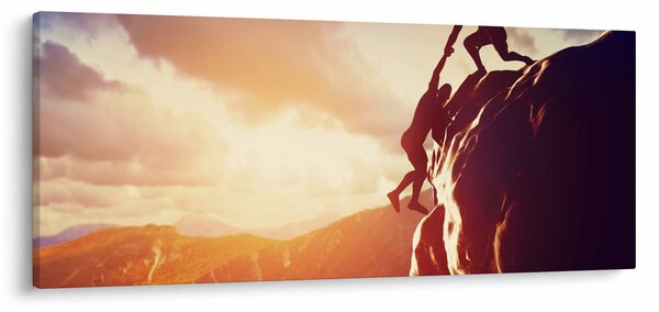 Obraz - Horolezci (120x50 cm)
