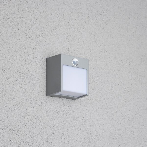 Brilagi -LED Vonkajšie nástenné svietidlo so senzorom TERNI LED/12W/230V šedá IP44