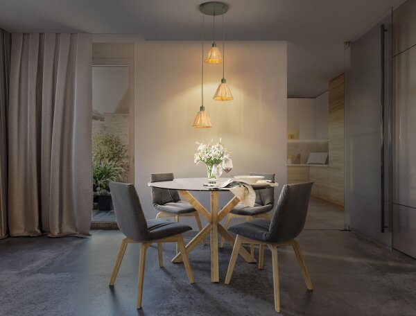 Ledvance - Luster na lanku DECOR RAFFIA 3xE27/15W/230V rafia