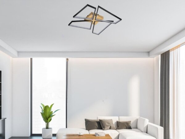 LED Stmievateľné stropné svietidlo LED/115W/230V 3000-6500K hnedá/čierna + DO