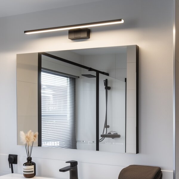 Aigostar - LED zrkadlové osvetlenie do kúpeľne LED/12W/230V 4000K 60 cm IP44 čierne