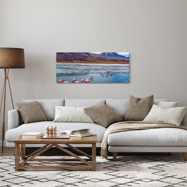 Obraz - Plameniaky (120x50 cm)