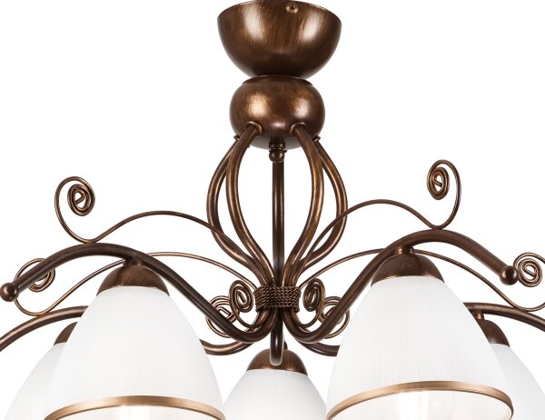 Brilagi - LED Prisadený luster ANTICO 5xE27/60W/230V bronz patina