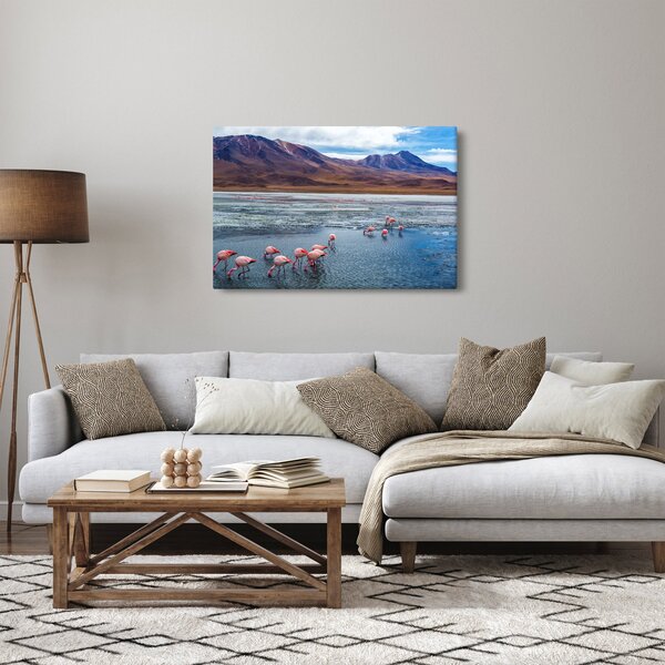 Obraz - Plameniaky (90x60 cm)