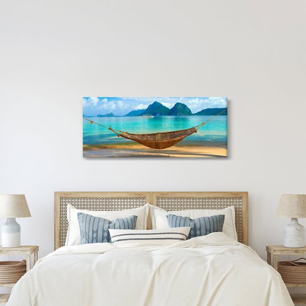 Obrázok hojdacej siete na pláži 3 (120x50 cm)