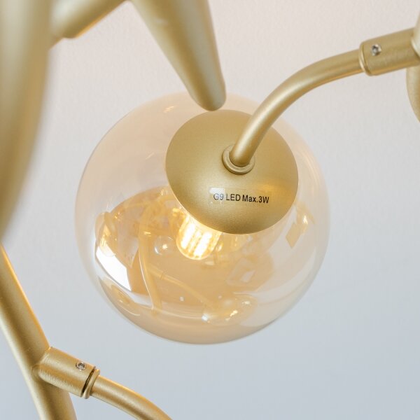 Brilagi - LED Prisadený luster MISTEL 15xG9/3W/230V zlatá