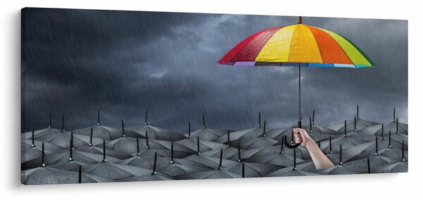 Obraz - Dáždniky (120x50 cm)