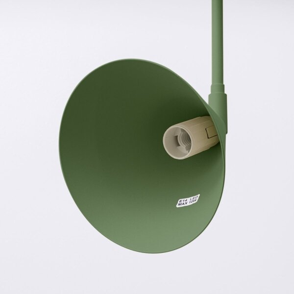 Sollux SL.1700 - Nástenná lampa NOX 1xE14/10W/230V zelená