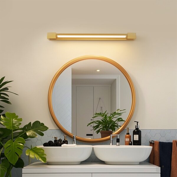 Brilagi-LED Kúpeľňové osvetlenie zrkadla AQUA LINE LED/18W/230V 60 cm IP44 zlaté