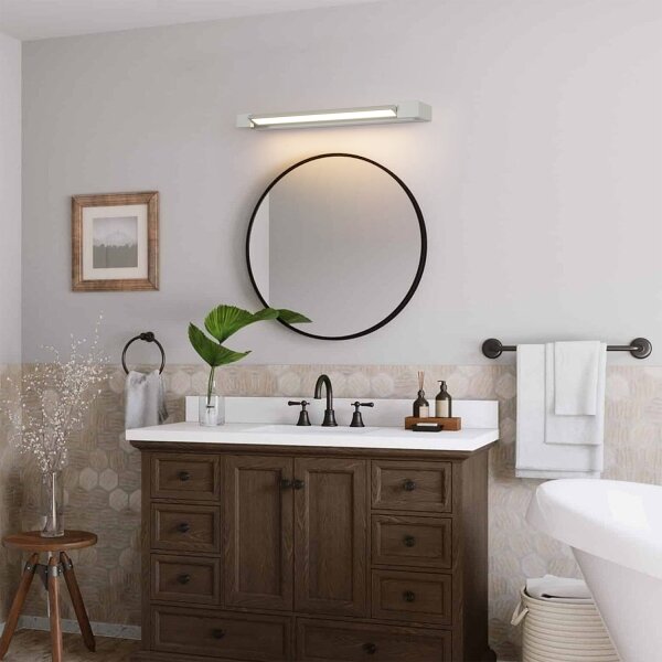 Brilagi-LED Kúpeľňové osvetlené zrkadlo AQUA LINE LED/18W/230V 60 cm IP44 matný chróm
