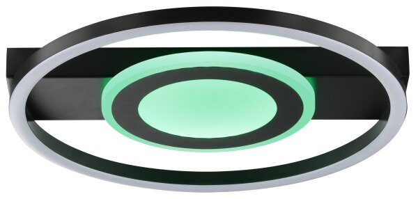 Brilliant -LED RGBW stmievateľné stropné svietidlo MAUREEN LED/20W/230V 3000-6500K čierna + s diaľkovým ovládaním