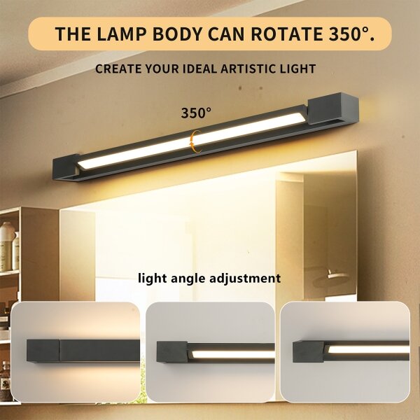 Brilagi - LED kúpeľňové osvetlenie zrkadla AQUA LINE LED/18W/230V 60 cm IP44 antracit