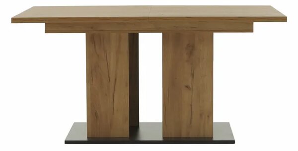 KONDELA Jedálenský stôl, dub craft zlatý/grafit sivá, 155-204x86 cm, FIDEL
