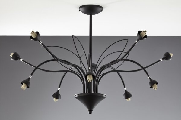 Jupiter 2056 - Luster na tyči GLORIOSA 10xG9/14W/230V čierna