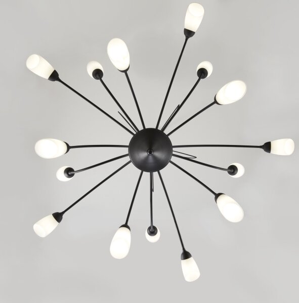 Jupiter 2057 - Luster na reťazi GLORIOSA 15xG9/14W/230V čierny
