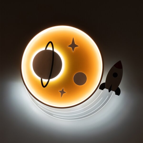 Brilagi -LED Detské stropné svietidlo STARSHIP LED/64W/230V 3000/4500/6000K žltá