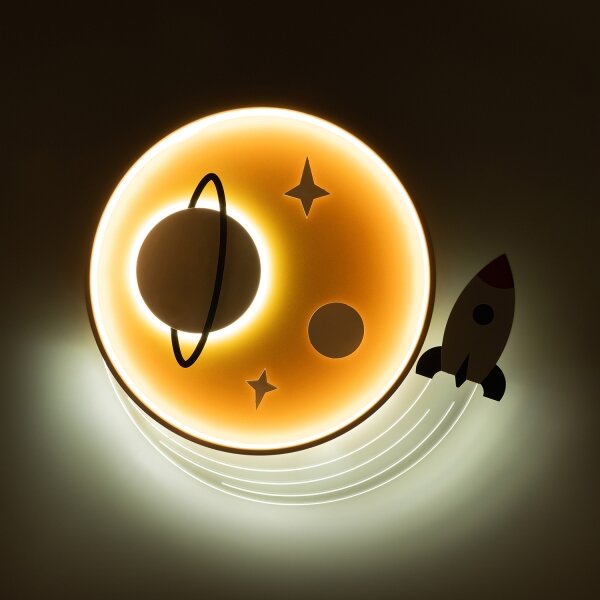 Brilagi -LED Detské stropné svietidlo STARSHIP LED/64W/230V 3000/4500/6000K žltá